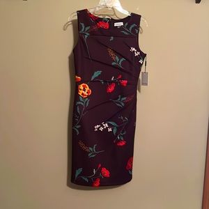 Calvin Klein Plum Melodie Knit Scuba Dress